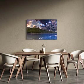Tablou cu lac și munți (90x60 cm)