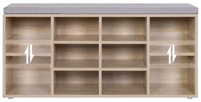 Dulap pantofi cu bancuta cu sezut gri WESO SONOMA 104x30 cm