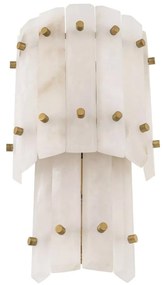 Aplica de perete design LUX Blason Double, alama antica/ alabastru