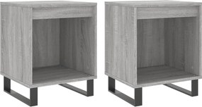 vidaXL Noptiere, 2 buc., gri sonoma, 40x35x50 cm, lemn compozit