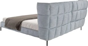 Pat dublu tapitat design LUX Gri-albastrui deschis, 180x200cm