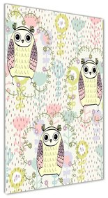 Tablou Printat Pe Sticlă Owls