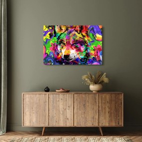 Tablou - Lupul cu graffiti (90x60 cm)