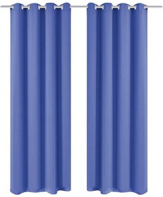 vidaXL Draperii opace cu ocheți metalici, 2 buc, 135x245 cm, albastru