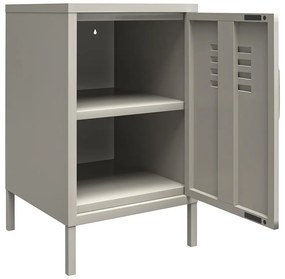 Noptieră bej din metal Bradford – Støraa