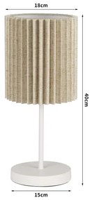 Brilagi - Lampă de masă NORDIC WAVE 1xE27/15W/230V in/alb