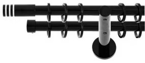 Galerie dubla MODULO PICIOR UNIVERSAL ,prindere perete 19/19 NEGRU (Alege marime: 400 cm)