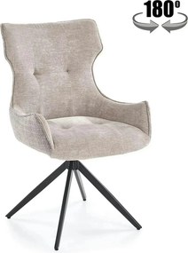 Scaun K573, gri/negru, stofa clasica/otel, 55x64x88 cm