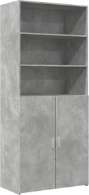 vidaXL Dulap înalt, gri beton, 80x42,5x185 cm, lemn prelucrat
