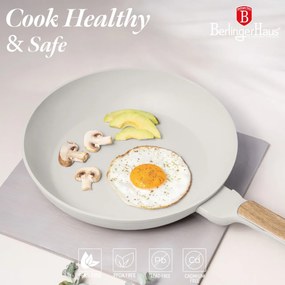 Set oale si tigai 15 piese, manere insertie lemn Sahara Nordic Berlinger Haus BH 8325, inductie, design modern