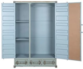 Dulap turcoaz, din metal, stil industrial, Cargo