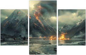 Tablou - Erupție vulcanică (90x60 cm)