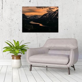 Tablou - Lac între munți (70x50 cm)