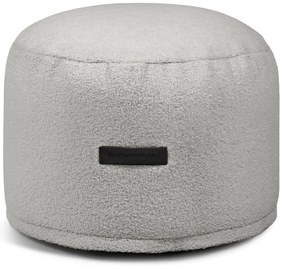 Fotoliu bean bag gri deschis cu tapițerie din țesătură bouclé Mini – SLOWDOWN