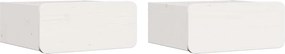 vidaXL Noptieră 2 pcs Alb 39 x 34 x 16,5 cm Lemn masiv de pin