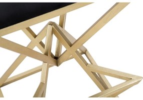 Scaun de bar negru/auriu tapițat (înălțime șezut 75 cm) Piramid – Mauro Ferretti