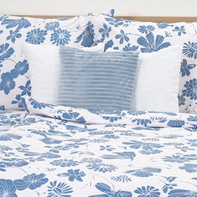 Lenjerie de pat din bumbac 4Home Blue Meadow, 140 x 200 cm, 70 x 90 cm