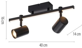 Paul Neuhaus 6524-18 - Spot LED BARIK 2xGU10/4,5W/230V + LED/5W