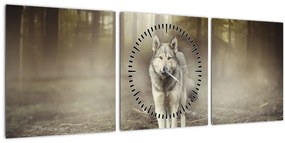 Tablou - Paznicul pădurii (cu ceas) (90x30 cm)