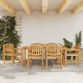 3157934 vidaXL Set mobilier de grădină, 7 piese, lemn masiv de tec