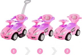 Masinuta copii si bebe NOVOKIDS™ MegaCar, Cu melodii si lumini, Maner de impins pentru parinti detasabil, Functie trotineta fara pedale, Pentru