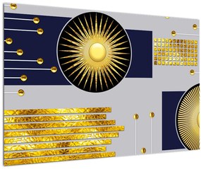 Tablou - Cercuri aurii (90x60 cm)