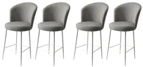 Set de scaune de bar Fora Grey and White, 4 buc.