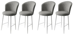 Set de scaune de bar Fora Grey and White, 4 buc.