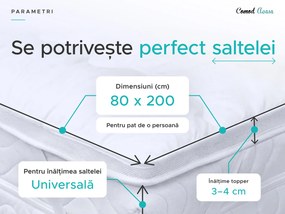 Protectie pentru saltea cu doua straturi - TOPPER 80 x 200 cm