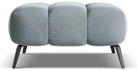 Taburet albastru deschis cu tapițerie din catifea Nalu – Makamii