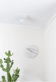 Ceas de perete din marmură Zuiver Marble Time, alb