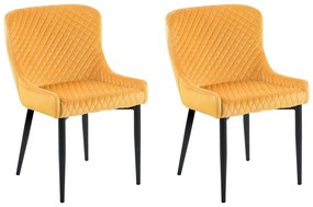 Set 2 buc. scaune pentru sufragerie Soho (galben). 1010072