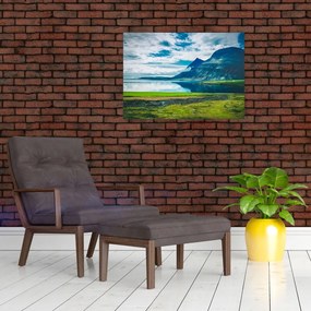 Tablou cu lac și munți (70x50 cm)