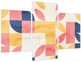 Tablou - Abstracție cu modele retro (90x60 cm)