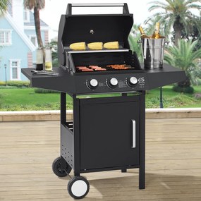 Jusky Gratar cu gaz Louisiana BBQ cu 3 arzatoare
