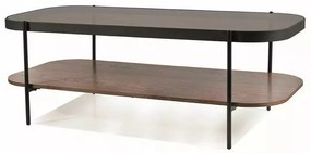 Masa de cafea Prima A chihlimbar transparent/nuc L120 cm