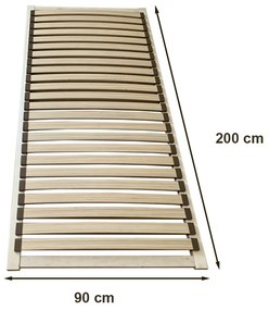 Somieră cu șipci din lemn 90x200 cm