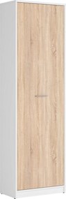 Dulap NEPO PLUS, stejar sonoma/alb, PAL, cu o usa, 60x34x197 cm