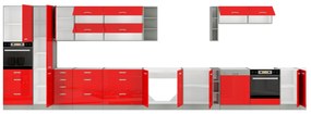 Zondo Dulap de bucătărie pentru alimente Roslyn 40 DK 210 2F (roșu + gri). 1032683