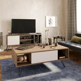 Măsuță de conferință Mistico White and Walnut