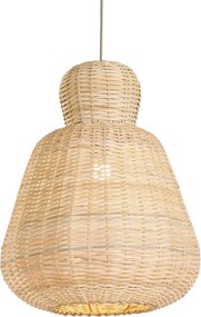 Lustră suspendată din ratan împletit, natur, finisaj natural, 56 x 43 cm, „Monpazier”