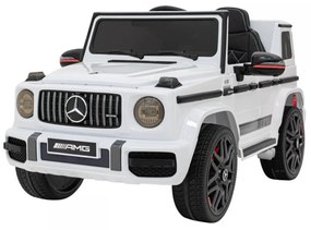 Masinuta Electrica cu acumulator pentru copii NOVOKIDS™ Mercedes G63 AMG , Roti din Cauciuc EVA, Melodii si USB , 3-8 ani , usi cu deschidere ,