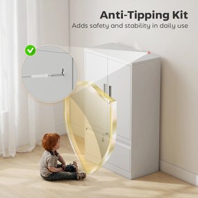 HOMCOM Dulap pentru Birou cu Raft Interior Reglabil și Sertar Alb | Aosom Romania