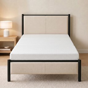 HOMCOM Saltea Pliabilă 195x120cm, 10cm, Husă Lavabilă, Ideală pentru Oaspeți/Camping, Gri | Aosom Romania