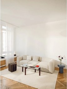 Măsuță de cafea burgundy cu blat din sticlă 55x105 cm Kob – noo.ma