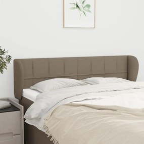 vidaXL Tăblie de pat cu aripioare gri taupe 147x23x78/88 cm textil