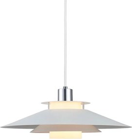 Halo Design 990792 - Pendul pe cablu RIVOLI 1xE27/40W/230V Ø 40 cm alb/crom lucios