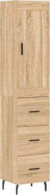 vidaXL Dulap înalt, stejar sonoma, 34,5x34x180 cm, lemn prelucrat