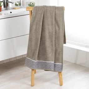 Prosop kaki din bumbac din frotir 90x150 cm Esteban – douceur d'intérieur