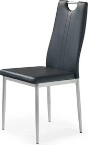 Scaune dining K202, negru/crom, piele ecologica/metal, 44X54X97 CM